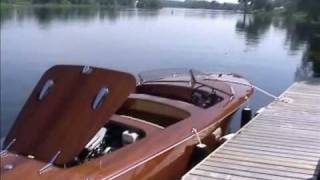 Wooden Boats in motion Clarion RA 23 barrelback [upl. by Neahs244]