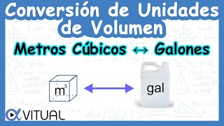 🧊 Conversión de Unidades de Volumen Metros Cúbicos m³ a Galones gal [upl. by Virgin]