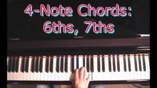 4Note Chords How To Form 6ths and 7th Piano Chords [upl. by Ocirred]