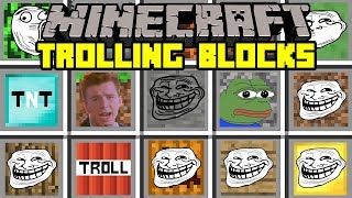 Minecraft TROLLING BLOCK MOD  BUILD NEW TROLL BLOCKS TO TROLL PEOPLE  Modded MiniGame [upl. by Nonnahsal]