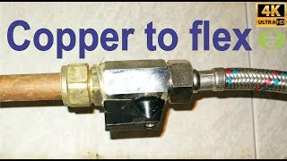 How to join a flexible flexi pipe to a copper pipe  conex compression [upl. by Salazar]