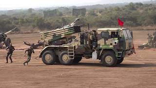 Indian Army 122 mm Upgraded Grad Multi Barrel Rocket Launcher Firing at Devlali Range [upl. by Swithbart184]