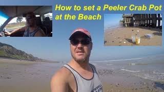 How to set a Peeler Crab Pot at the beach [upl. by Ayekan]