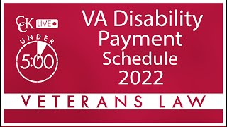 VA Disability Pay Dates for 2022 [upl. by Charin]