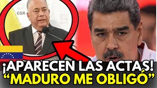 ACABA DE PASAR 😨 EL Presidente del CNE ACEPTA Que Maduro le OBLIGO a FALSIFICAR las ACTAS [upl. by Willa179]