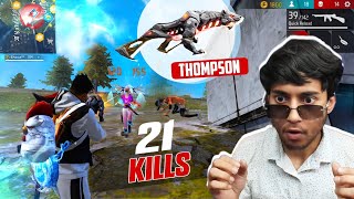 New Thompson😍 Solo Vs Squad Pro Lobby 21 Kills Gameplay  Free Fire Max [upl. by Ailahs]