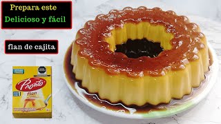 como hacer flan de caja  solo 2 ingredientes  postres fáciles y rápidos 🍮🍮 [upl. by Hogen556]