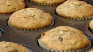 Banana and Chocolate Chip Muffin Recipe  by Laura Vitale  Laura in the Kitchen Ep 131 [upl. by Yeliw]