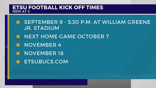 ETSU announces home football schedule [upl. by Cilo642]