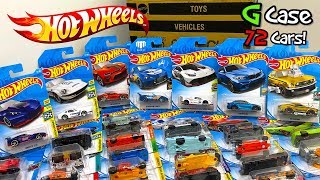 Unboxing Hot Wheels 2018 G Case 72 Car Assortment [upl. by Shamus958]