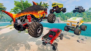 Monster Truck Mayhem Insane Mega Ramp Action [upl. by Thurman591]