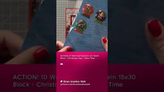 Action  10 Weihnachtskarten ein 15x30 Block diy diycrafts christmas cards noel action [upl. by Cerys]