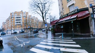 Paris France on rainy day  Porte de Vanves Plaisance neighborhood   4K [upl. by East239]