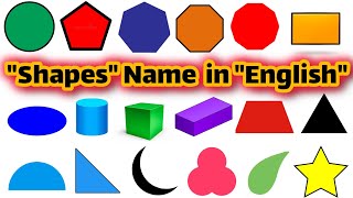 shapes name  shapes name with pictures in english  shapes vocabulary [upl. by Ayital]