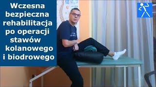 Rehabilitacja po operacji stawu biodrowego i kolanowego  Bezpieczne ćwiczenia 12 I 🇵🇱 🇪🇺 [upl. by Alenson]