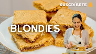 ¡BLONDIES Súper fáciles y amelcochaditos  Sandra Jarufe Pasteleria [upl. by Von876]