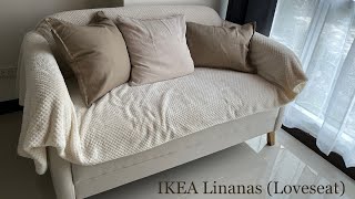 UNBOXING  ASSEMBLING IKEA Linanas Loveseat [upl. by Lody]