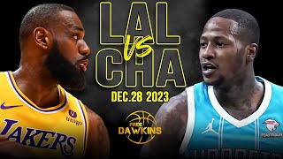 Los Angeles Lakers vs Charlotte Hornets Full Game Highlights  December 28 2023  FreeDawkins [upl. by Cadman]