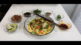 Burmese Khow suey Vegan without Onion and Garlic [upl. by Schonthal]