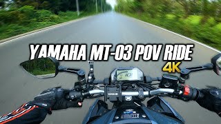 YAMAHA MT03 RAW POV RIDE 4K  itsmojoe [upl. by Czarra295]