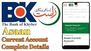 How to open The Bank of Khyber Asaan Current Account  BOK Asaan Current Account  Payment Guide [upl. by Jessalyn478]