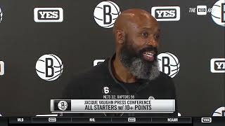 Jacque Vaughn discusses Nets win over Raptors [upl. by Jamima331]