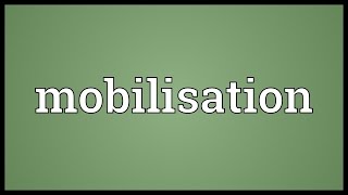 Mobilisation Meaning [upl. by Eneg]