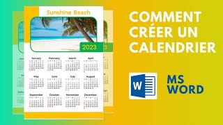 Comment créer un calendrier avec Word [upl. by Marna]