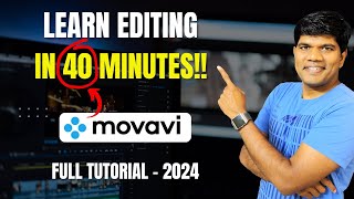 Movavi Video Editing Step By Step Full Tutorial for Beginners 2024 [upl. by Aihsiek]