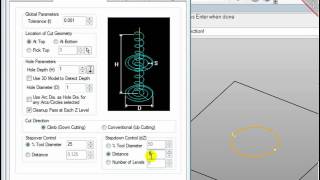 VisualMILL  Create Hole Pocketing Operation [upl. by Jump]