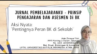 JURNAL PEMBELAJARAN MODUL 2  Prinsip Pengajaran dan Asesmen di BK [upl. by Hakeem]