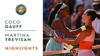 Coco Gauff vs Martina Trevisan  Semifinals Highlights I RolandGarros 2022 [upl. by Akinuahs597]