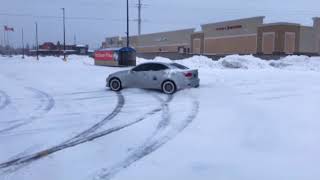 Lexus IS250 Drift  Snow slides [upl. by Mihcaoj]