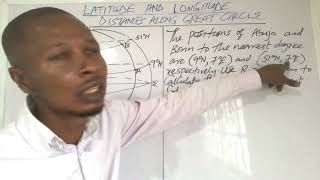 LONGITUDE AND LATITUDE DISTANCE ALONG GREAT CIRCLE [upl. by Ahsinehs]