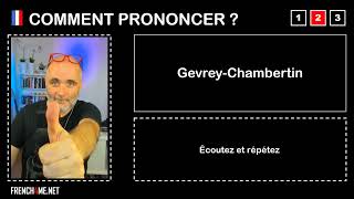 Pronuncia corretta  Gevrey Chambertin [upl. by Sheline]