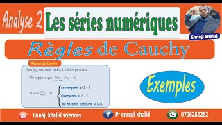 critère de Cauchy Règles de Cauchy cours et exemples [upl. by Amadus]