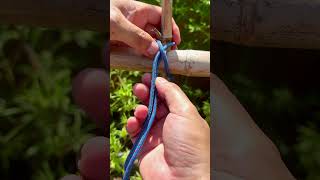 Absolutely the BEST and Easiest Pole and Bamboo Lashing Knot [upl. by Aleekat]