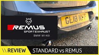 BMW M140i Remus vs Standard Exhaust  Its worth it [upl. by Thormora679]