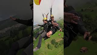 Paragliding over Interlaken  Surreal 🔥🔥paraglidinginterlaken moneyback interlaken swisstourism [upl. by Knowland]