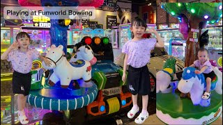 Let’s play at Funworld Bowling with Tiffany and Kayleen [upl. by Eohce]