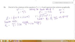 Solving an equation with DeMoivres Theorem [upl. by Filahk811]