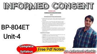 Informed ConsentInformed Consent Process amp ProcedurePharmaceutical Regulatory Science [upl. by Eelamme]