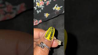 easy yellow amp black nail art with safety pin 🧷 💅🎊nailart viralhacks nailhacks trendingshorts [upl. by Ful]