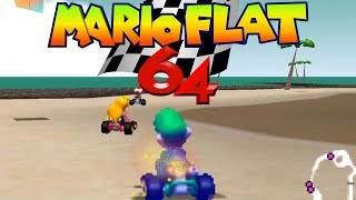 Mario Kart 64 but Everything is FLAT [upl. by Snilloc563]