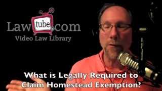 Legal requirements for homestead exemption in Florida [upl. by Einhoj]