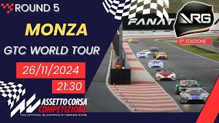 GP MONZA  Assetto Corsa Competizione  GTC World Tour 202425  Round 5 [upl. by Delahk]