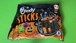 🎃Candy Sticks Unwrapping Video ASMR  Satisfying Video Unwrapping Candy  Candy Sticks halloween [upl. by Sadirah]