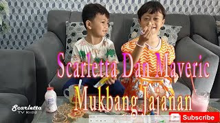 Scarletta dan Maveric Mukbang Jajanan Scarletta TV Kidz [upl. by Meeharb]