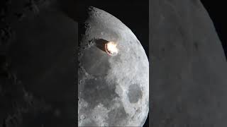 Asteroid Hitting The Moon Asteroid Menabrak Bulan asteroid moon nasa luarangkasa viral [upl. by Attey]