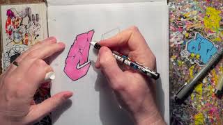 Tutorial  More fills and effects for graffiti letters [upl. by Ayekram205]